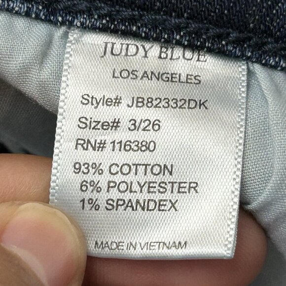 Judy Blue Jeans Womens 3 / 26 Boyfriend Fit Medium Wash Stretch Denim Distressed - Picture 14 of 16